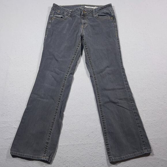 Vintage DNKY Jeans Women 12‎ Gray Straight Stretch Denim Low Rise Bootcut - Picture 1 of 12
